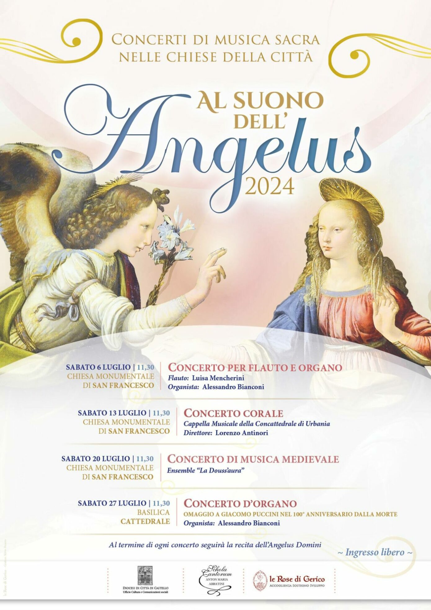 Edizione 2024 dei concerti “Al Suono dell’Angelus”. (Città di Castello PG)