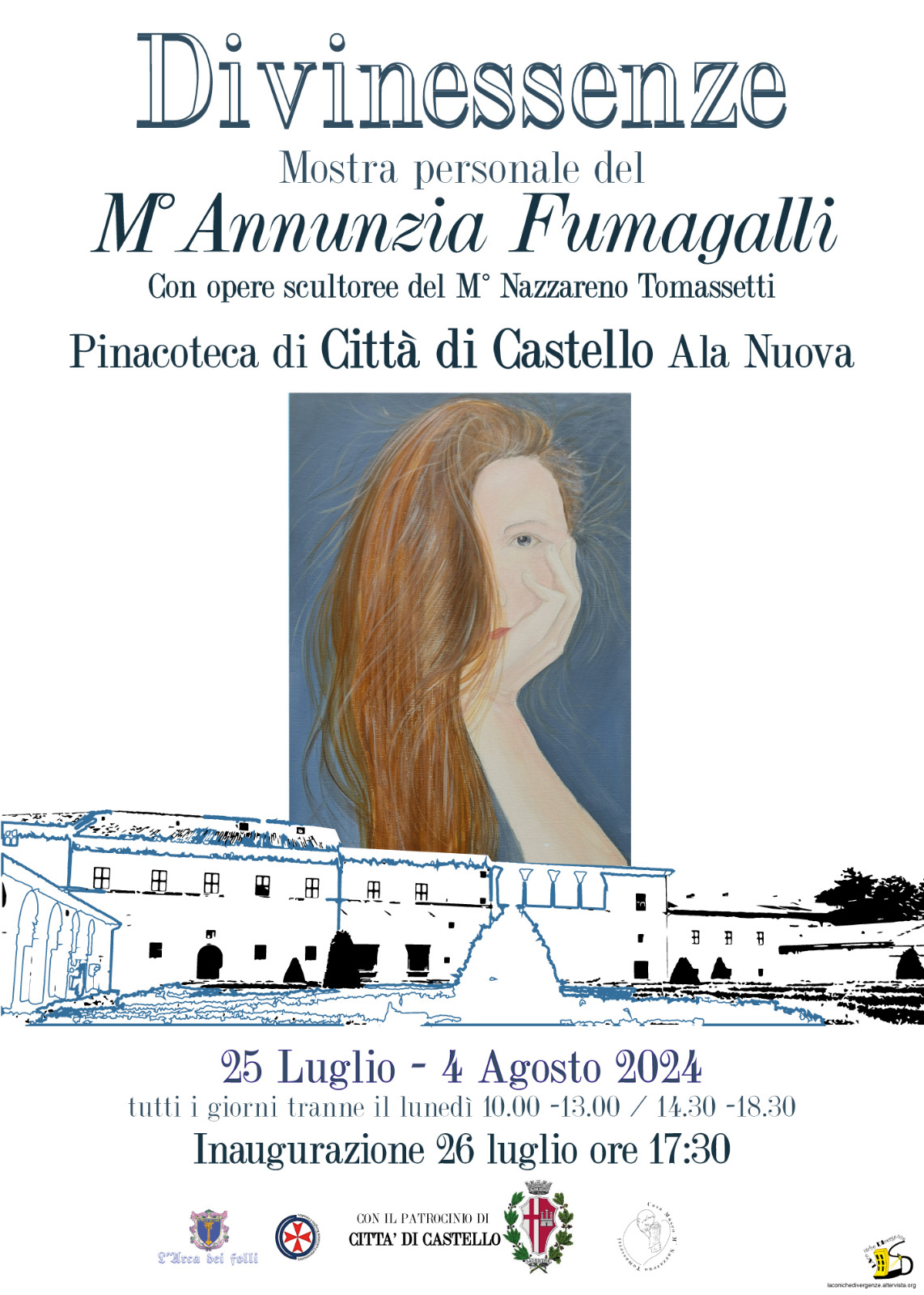Mostra personale “Divinessenze” del M° Annunzia Fumagalli. Ala Nuova della Pinacoteca comunale. Città di Castello 26 Luglio/4 agosto 2024