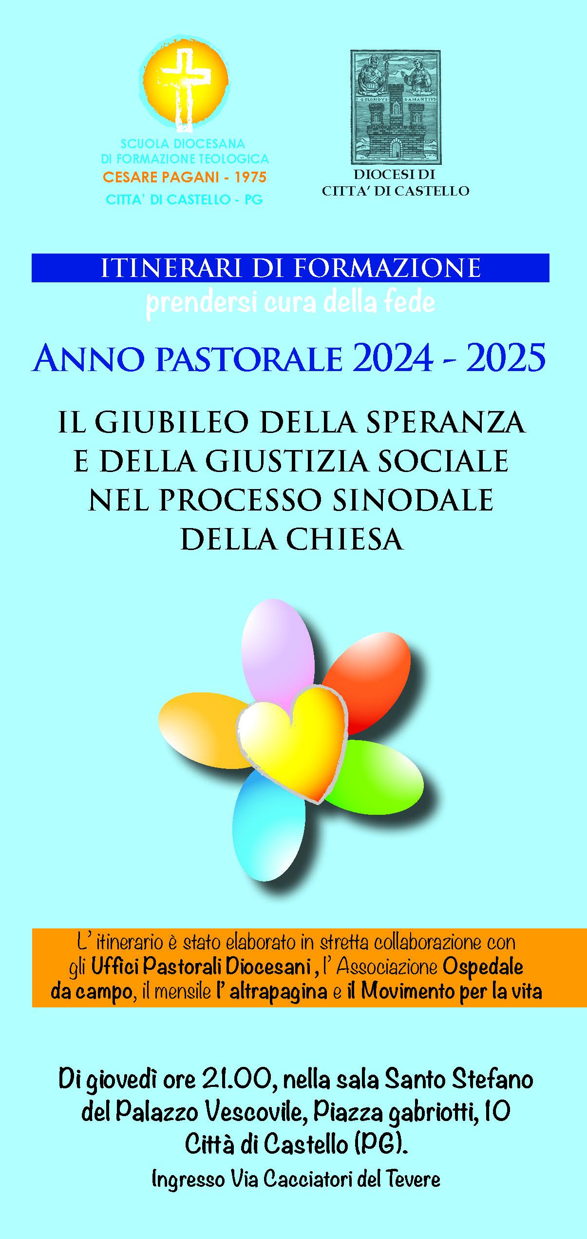 Giovedì 21 Novembre 2024 ore 21.00 lezioni dell’anno formativo – “Prendersi cura della fede” – Sala santo Stefano del Palazzo Vescovile, Piazza Gabriotti