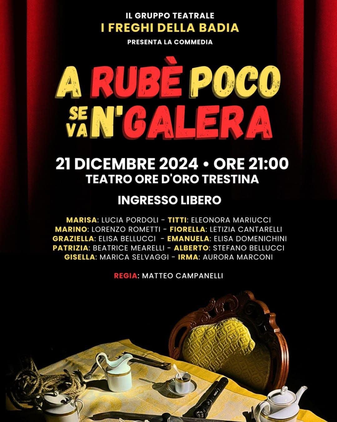 “I Freghi della Badia” – Teatro Ore d’oro – Sabato 21 Dicembre ore 21.00.