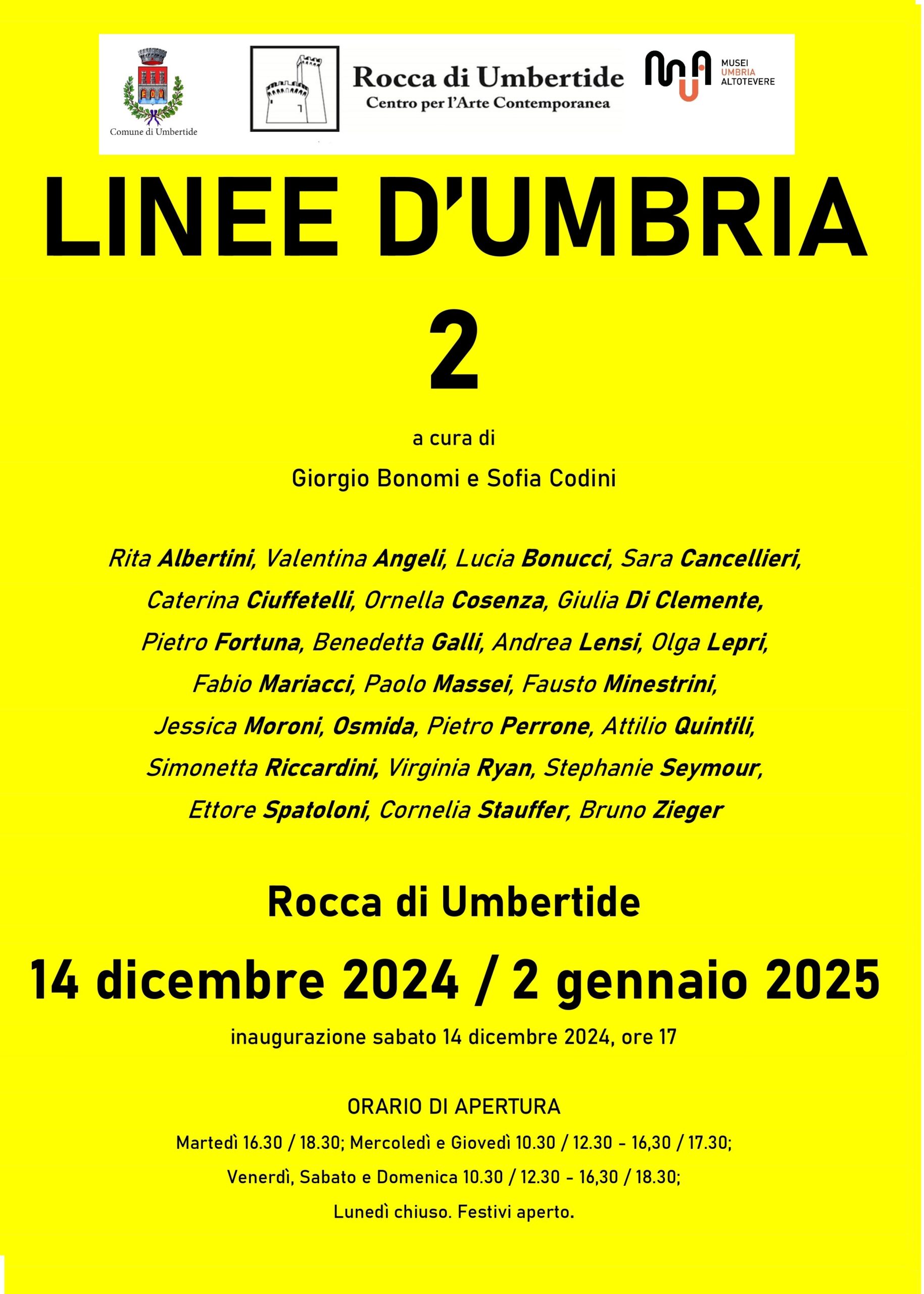 LINEE D’UMBRIA 2 (Rocca di Umbertide, 14 dicembre 2024 / 2 gennaio 2025)